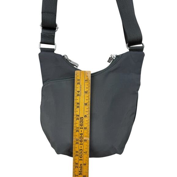 BAGGALLINI Criss Cross Bag Crossbody Purse Double Zip Gray - Picture 9 of 13